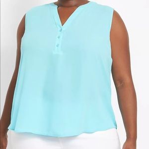Sleeveless Button Front Popover Cami
